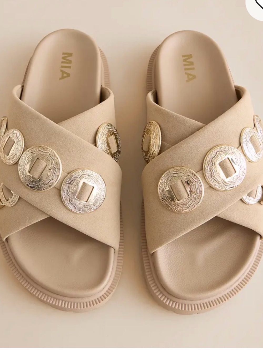 Embossed Metal Western Sandal by MIA